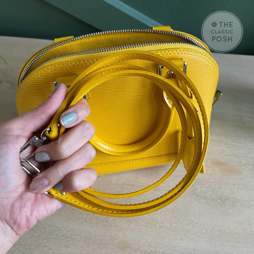 ❌SOLD❌Louis Vuitton BB Alma EPI Citron Yellow Leather Crossbody Bag - Picture 15 of 15